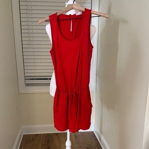 Sleeveless Red Romper
